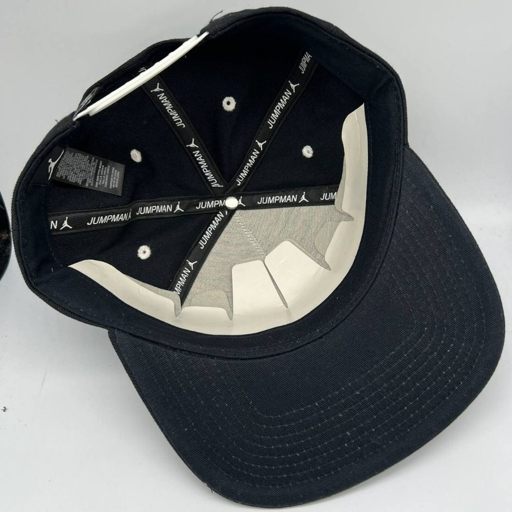 Air Jordan 10 Baron 45 Jumpman Hat Snapback Cap Black Red New Men - Picture 4 of 7